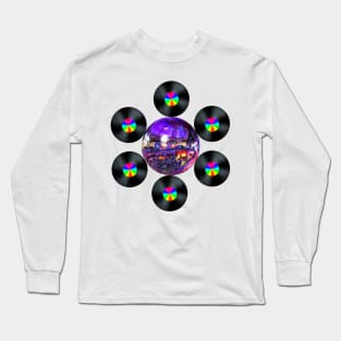 Disco Rainbow Album Flower Long Sleeve T-Shirt